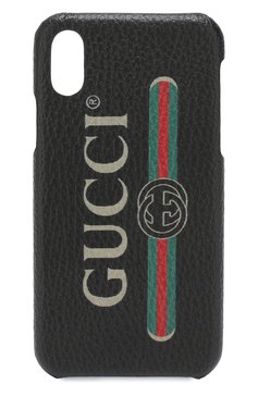 Чехол для iphone x GUCCI черно-белого цвета, арт. 549080/92E00 | Фото 1 (Материал внутренний: Не назначено; Региональные ограничения белый список (Axapta Mercury): Не проставлено; Нос: Не проставлено)