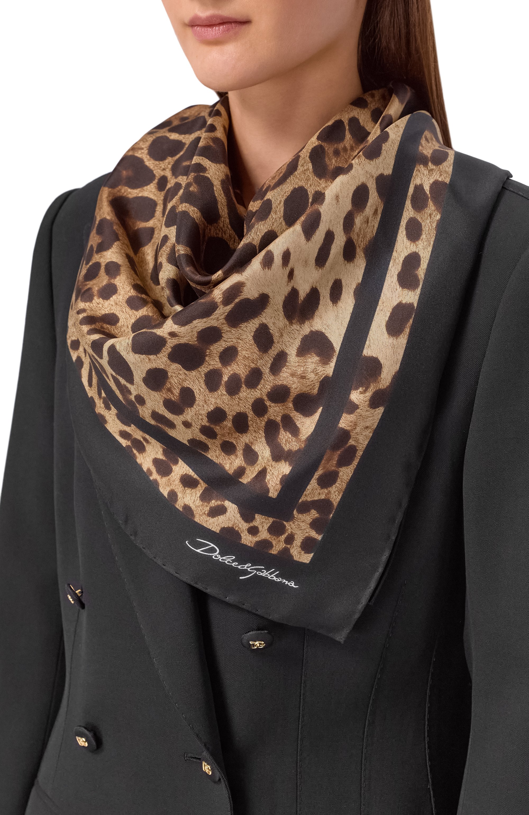 Шелковый платок DOLCE & GABBANA, арт. FN090R/GDCF5, фото 2