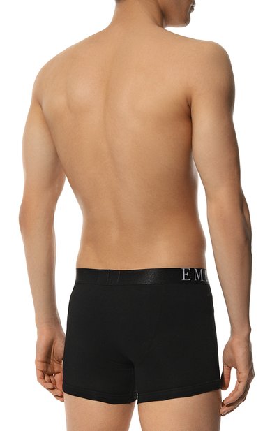 Хлопковые боксеры EMPORIO ARMANI черного цвета по цене 4450 руб., арт. 110818/3R512, фото 3 Хлопковые боксеры EMPORIO ARMANI, арт. 110818/3R512, фото 3