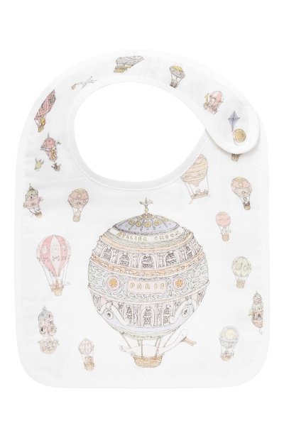 Хлопковый нагрудник ATELIER CHOUX, арт. SMALL BIBS H0T AIR BALL00NS G0LD SNAPS, фото 1