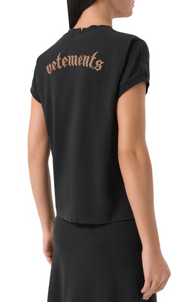 Хлопковая футболка vetements x motörhead VETEMENTS черного цвета по цене 89250 руб., арт. WH27TR245B, фото 4 Хлопковая футболка vetements x motörhead VETEMENTS, арт. WH27TR245B, фото 4