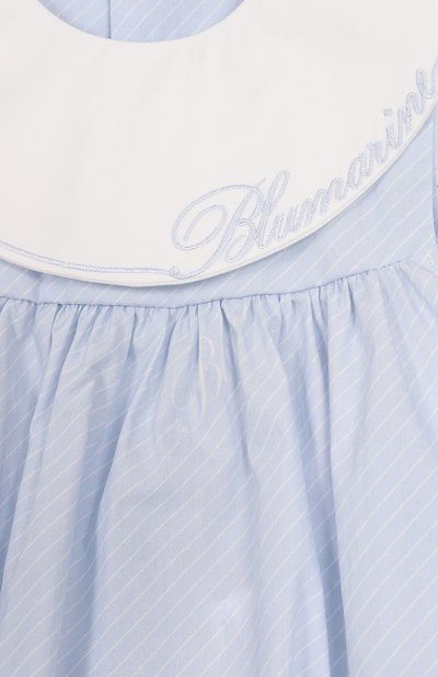 Хлопковый песочник BLUMARINE светло-голубого цвета по цене 17550 руб., арт. BNPG001.0.CAB04/12M-24M, фото 3 Хлопковый песочник BLUMARINE, арт. BNPG001.0.CAB04/12M-24M, фото 3