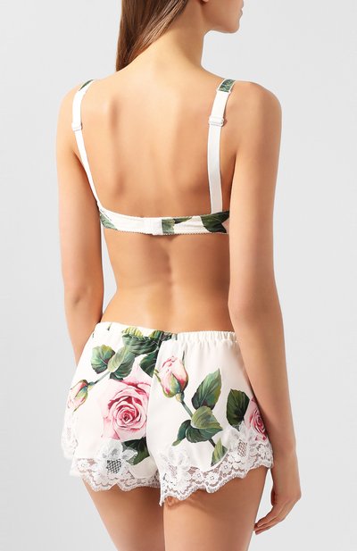Шелковые шорты DOLCE & GABBANA белого цвета по цене 57800 руб., арт. 03A02T/FSAZD, фото 3 Шелковые шорты DOLCE & GABBANA, арт. 03A02T/FSAZD, фото 3