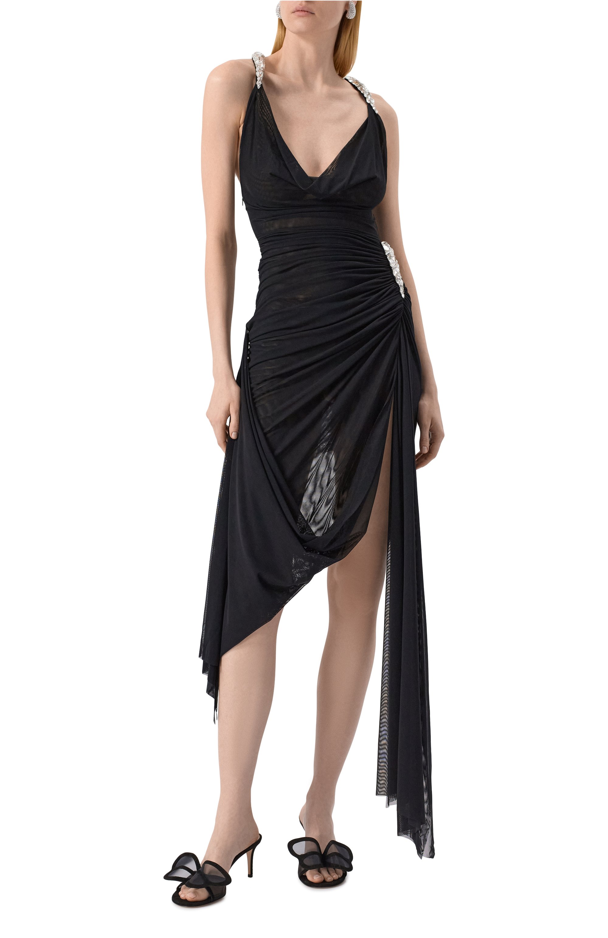 Платье с отделкой стразами DAVID KOMA, арт. RE25DK13DL, фото 3