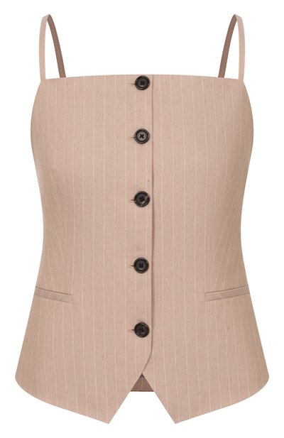 Женский топ из хлопка и льна HUGO, арт. 50560007