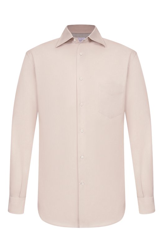 Хлопковая рубашка Brunello Cucinelli MW6040621 Бежевый MW6040621