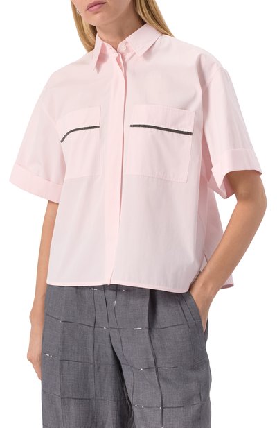 Хлопковая рубашка BRUNELLO CUCINELLI, арт. MW694RA556, фото 3