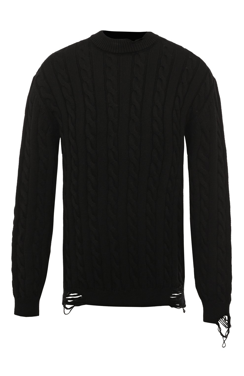 Хлопковый свитер A BETTER MISTAKE черного цвета по цене 39950 руб., арт. 05D13TJ058M KN002PD, фото 1 Хлопковый свитер A BETTER MISTAKE, арт. 05D13TJ058M KN002PD, фото 1