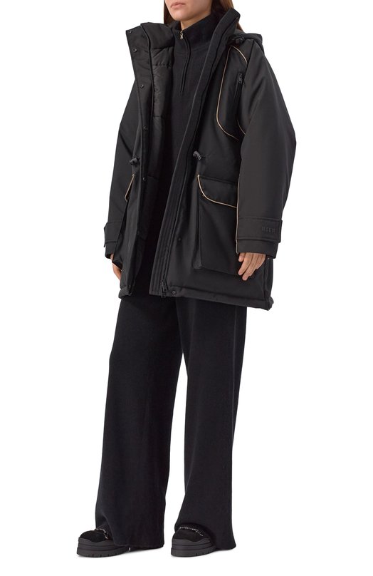 Утепленная парка MSGM 3942MDH01/257813 Чёрный  3942MDH01/257813 Фото 2