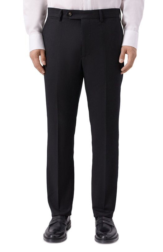Брюки из шерсти и шелка Berwich VULCAN0 195/DR1483 Чёрный  VULCAN0 195/DR1483 Фото 3