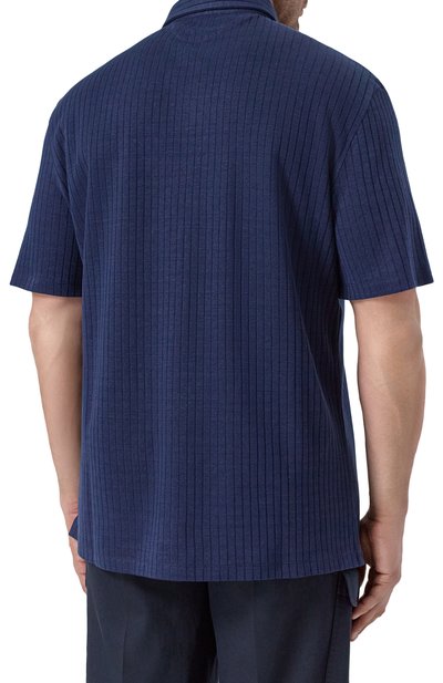 Поло изо льна и хлопка BRUNELLO CUCINELLI, арт. MW8653936W, фото 4