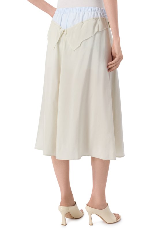 Юбка из вискозы Maison Margiela S51ME0037/S76632 Кремовый  S51ME0037/S76632 Фото 4