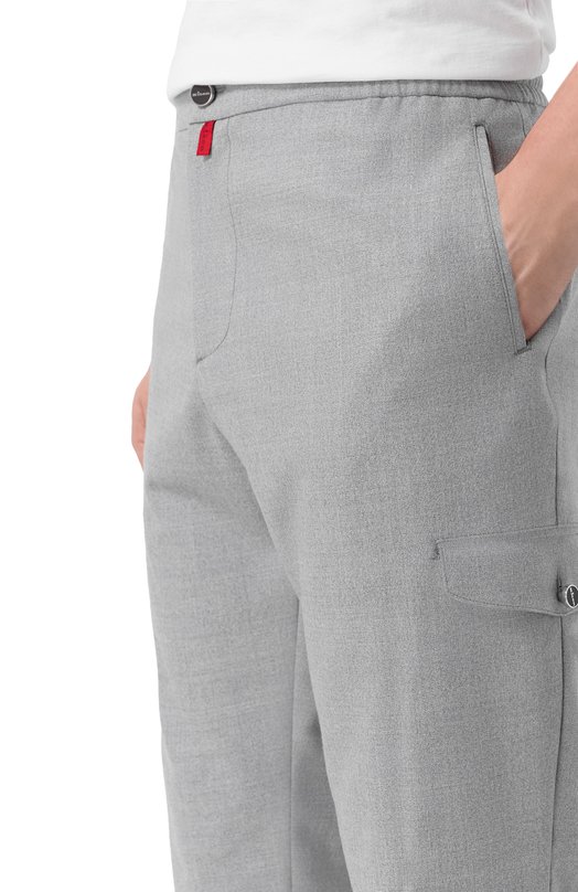 Шерстяные брюки Kiton UPLACTRK0170H01 Серый  UPLACTRK0170H01 Фото 5