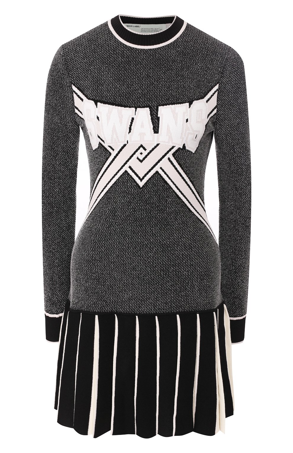 Платье OFF-WHITE черного цвета по цене 138000 руб., арт. 0WHI015E19B700731002, фото 1 Платье OFF-WHITE, арт. 0WHI015E19B700731002, фото 1
