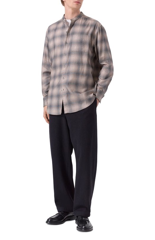 Рубашка из хлопка и лиоцелла Giorgio Armani GM002313/TE17692 Бежевый  GM002313/TE17692 Фото 2