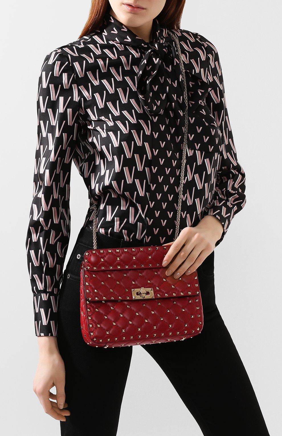 Сумка rockstud spike medium VALENTINO, арт. PW2B0122/NAP, фото 2