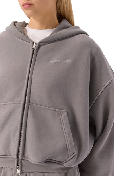 Хлопковая толстовка ALEXANDER WANG серого цвета по цене 62900 руб., арт. 1CC3251057, фото 5 Хлопковая толстовка ALEXANDER WANG, арт. 1CC3251057, фото 5