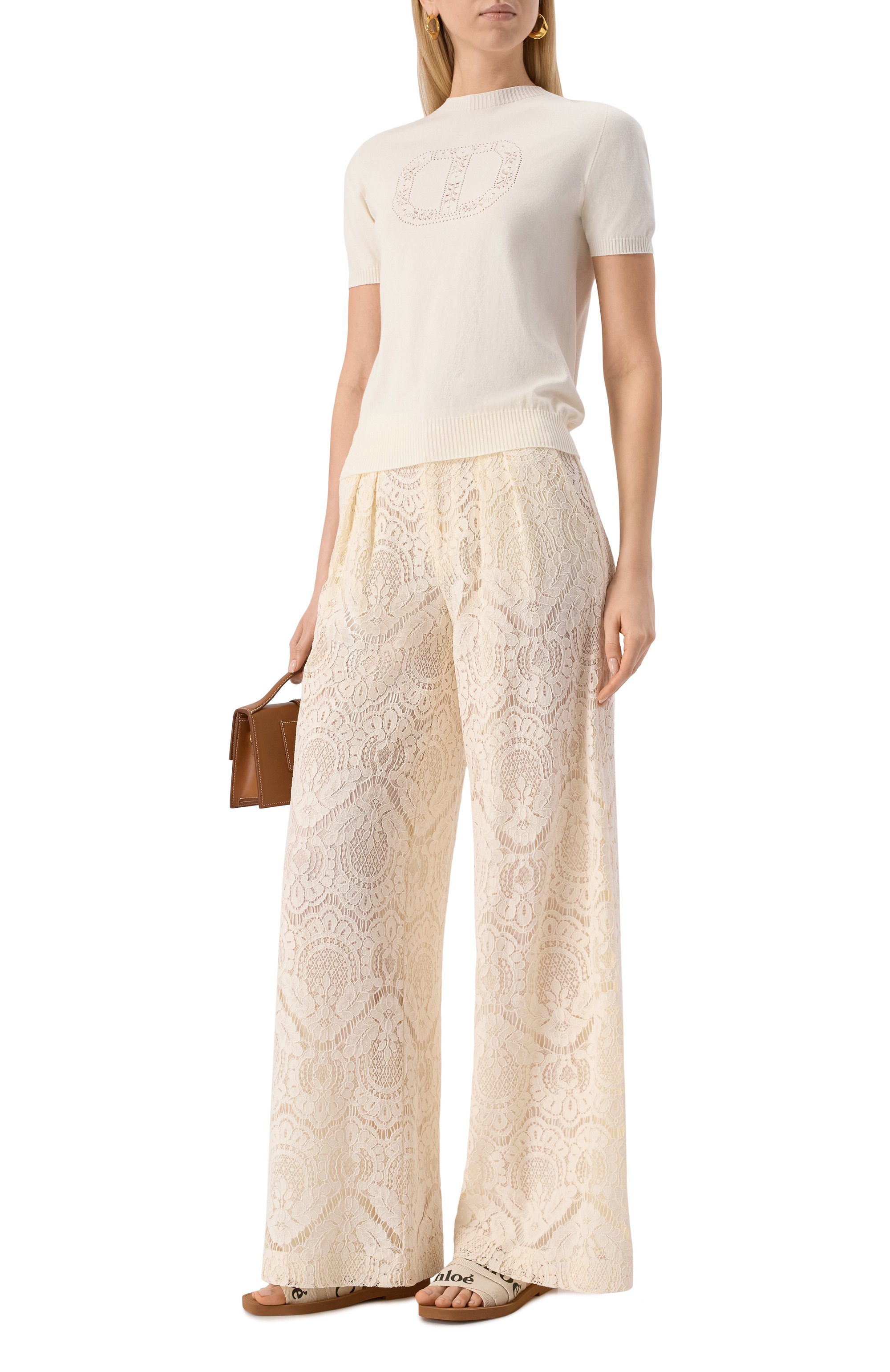 Брюки из вискозы и хлопка TWINSET, арт. 251TS2191, фото 2