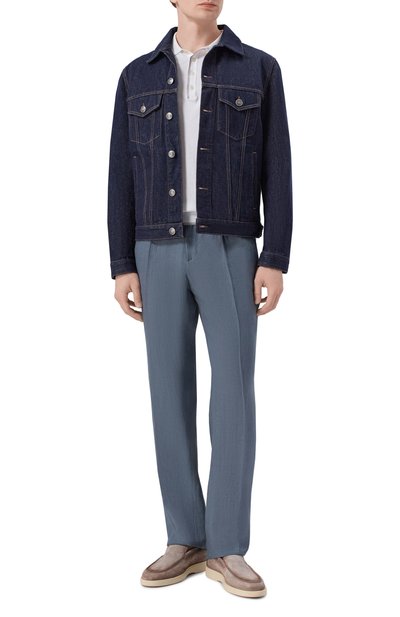 Льняные брюки KITON темно-серого цвета по цене 196500 руб., арт. UPN01H09690, фото 2 Льняные брюки KITON, арт. UPN01H09690, фото 2