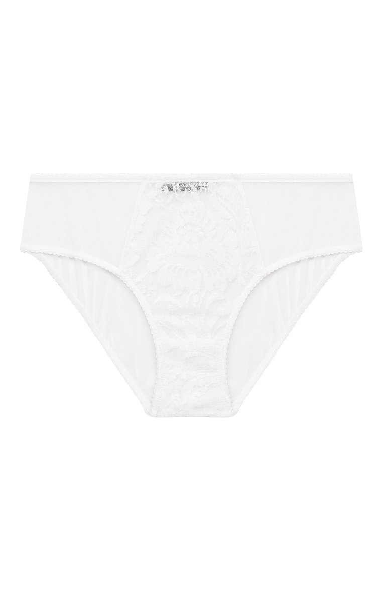 Женские трусы-слипы DOLCE & GABBANA белого цвета, арт. 02F63T/0NQ79 | Фото 1 (Нос: Не проставлено; Материал внешний: Вискоза, Синтетический материал)