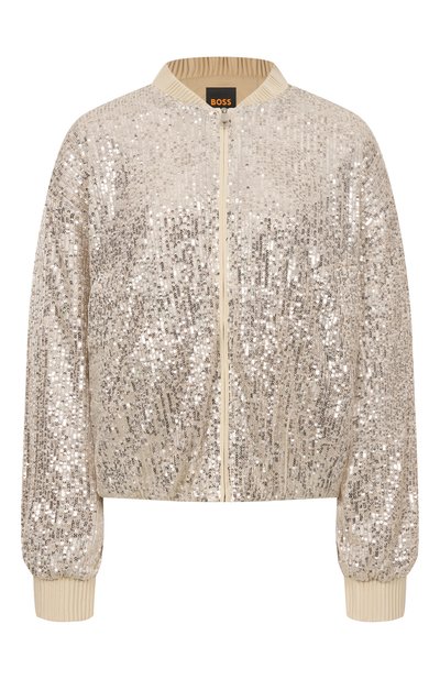 Женский бомбер с отделкой пайетками BOSS ORANGE, арт. 50548336