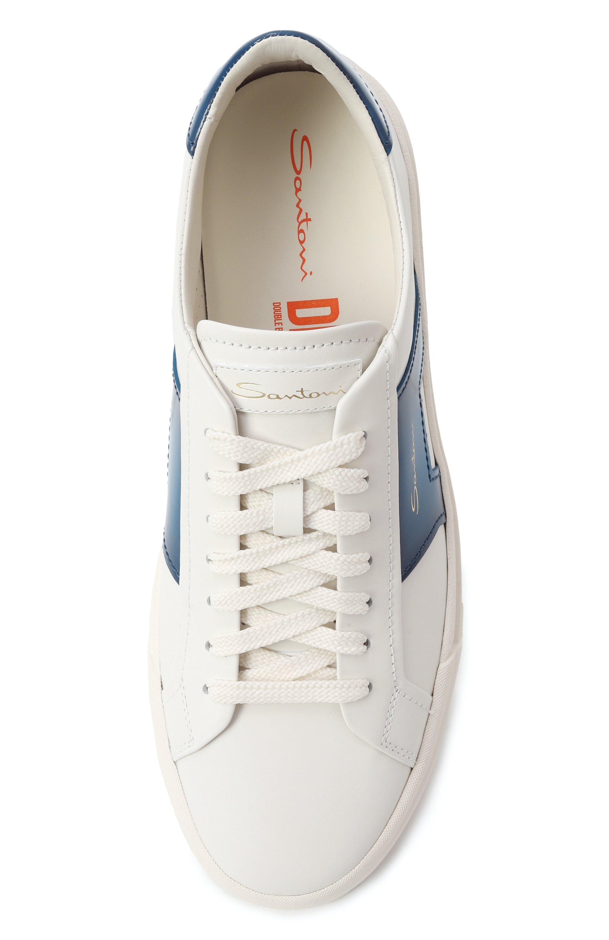 Кожаные кеды double buckle SANTONI, арт. MBGG21779PNNGXAV, фото 6