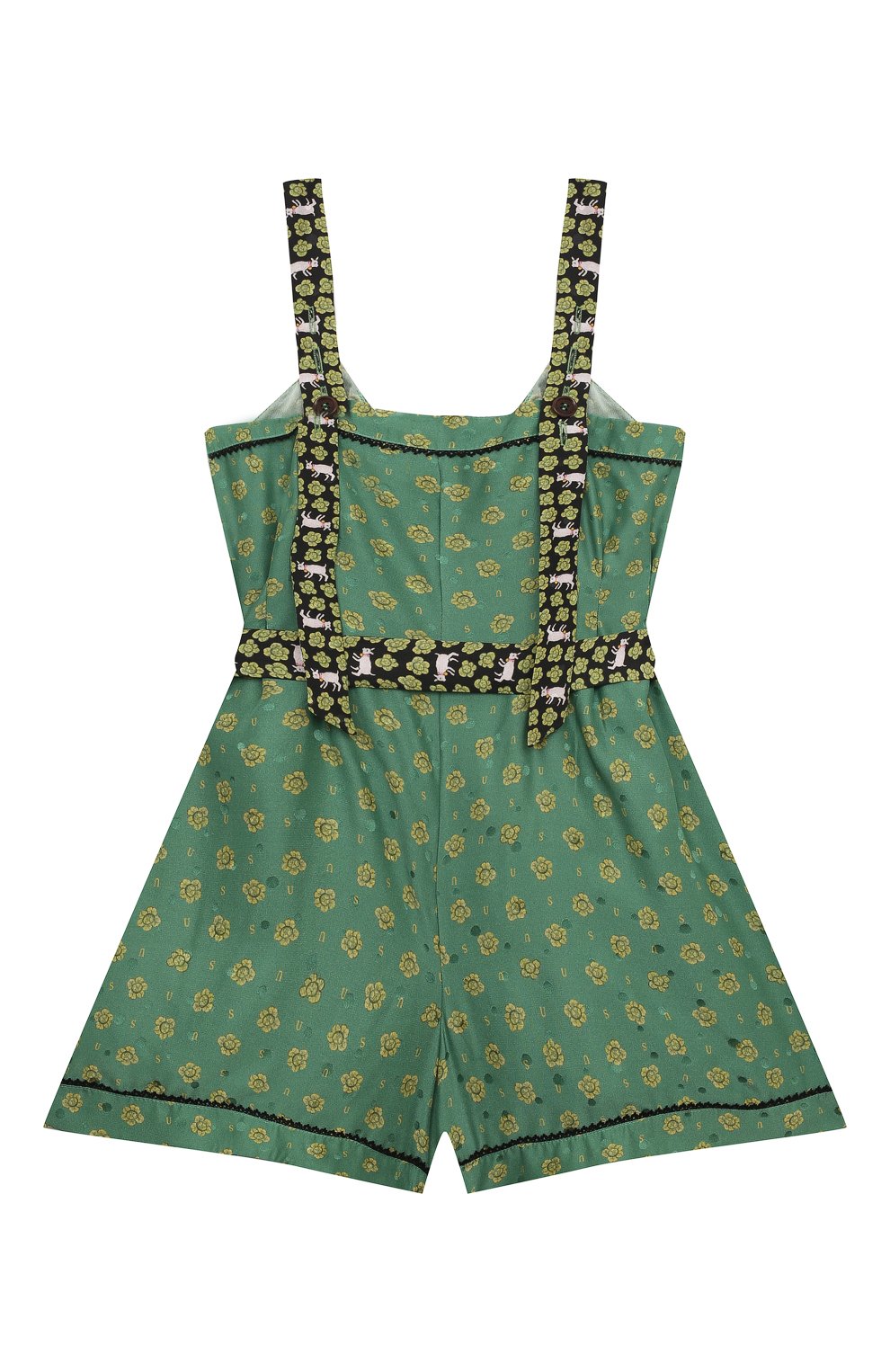 Шелковый комбинезон ULYANA SERGEENKO зеленого цвета по цене 40000 руб., арт. JST001KD23P (0128б23), фото 2 Шелковый комбинезон ULYANA SERGEENKO, арт. JST001KD23P (0128б23), фото 2