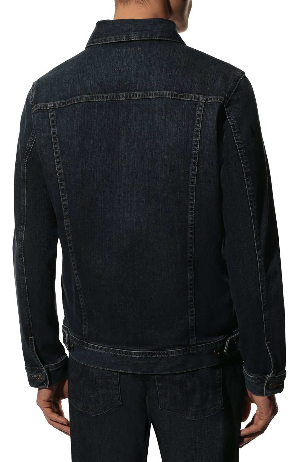 Джинсовая куртка dart AG ADRIANO GOLDSCHMIED темно-синего цвета по цене 45750 руб., арт. 4444LED/GRAN/MX, фото 4 Джинсовая куртка dart AG ADRIANO GOLDSCHMIED, арт. 4444LED/GRAN/MX, фото 4