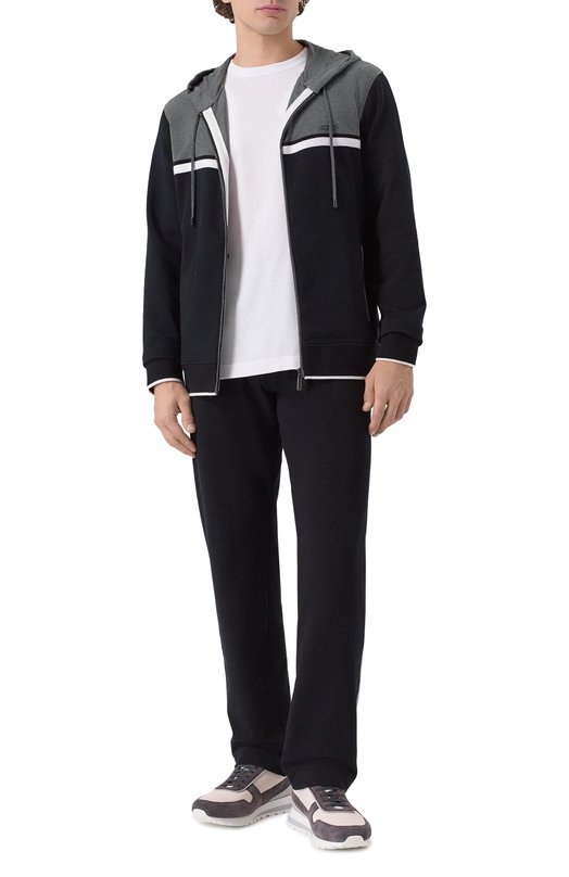 Хлопковая толстовка Stefano Ricci K101046FCR/T25350/60-62 Чёрный  K101046FCR/T25350/60-62 Фото 2