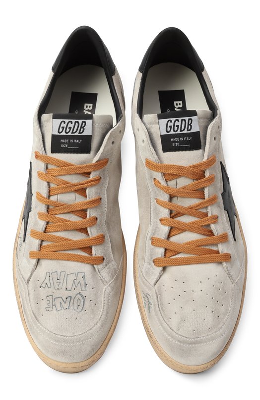 Замшевые кеды Ball Star Golden Goose Deluxe Brand GMF00117.F007578 Серый  GMF00117.F007578 Фото 6
