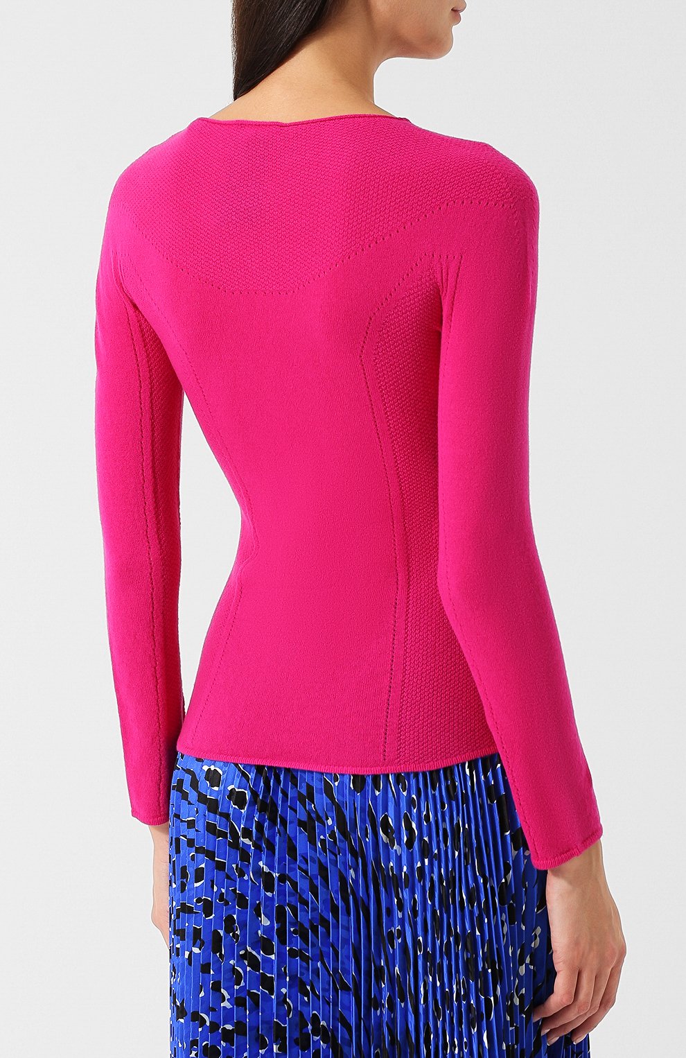 Однотонный пуловер из смеси шерсти и кашемира GIORGIO ARMANI, арт. 6ZAM21/AM27Z, фото 4