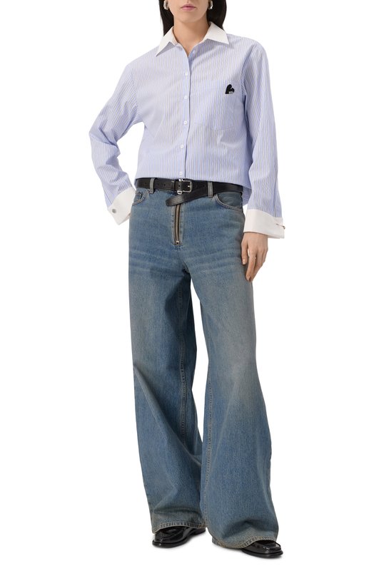 Хлопковая рубашка Zadig and Voltaire WWSH02165 Голубой  WWSH02165 Фото 2