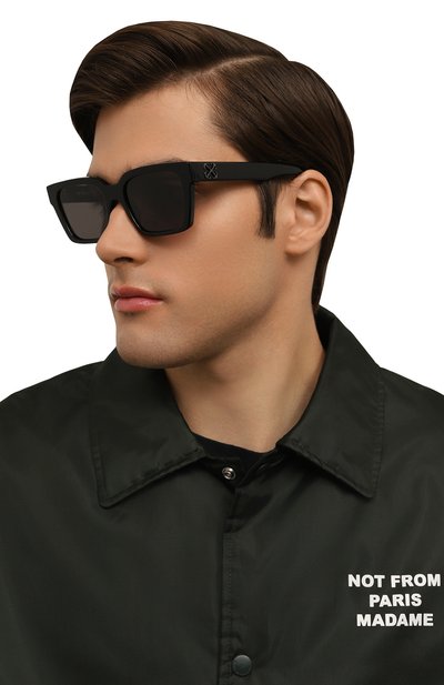 Солнцезащитные очки OFF-WHITE черного цвета по цене 29700 руб., арт. 0ERI111/1007, фото 3 Солнцезащитные очки OFF-WHITE, арт. 0ERI111/1007, фото 3