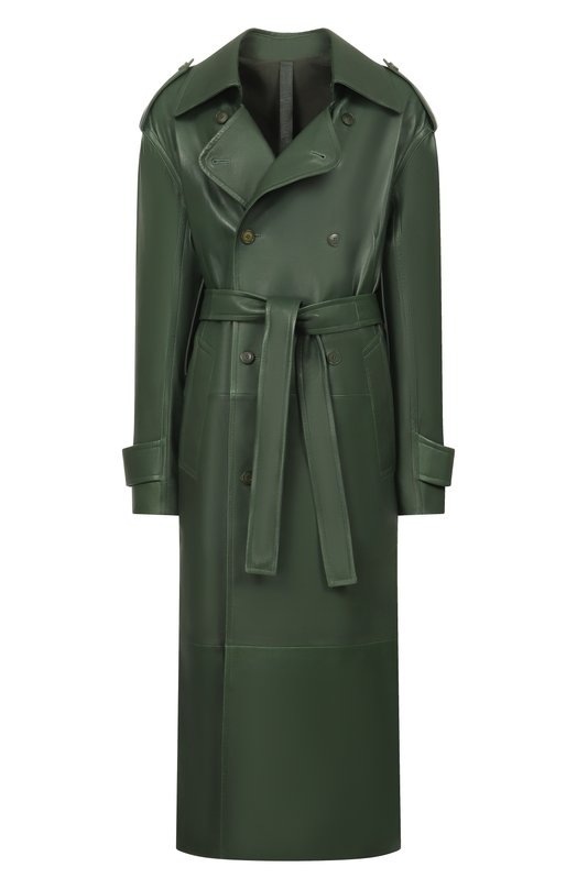 Кожаный тренч Petar Petrov S26LM1 Зелёный S26LM1