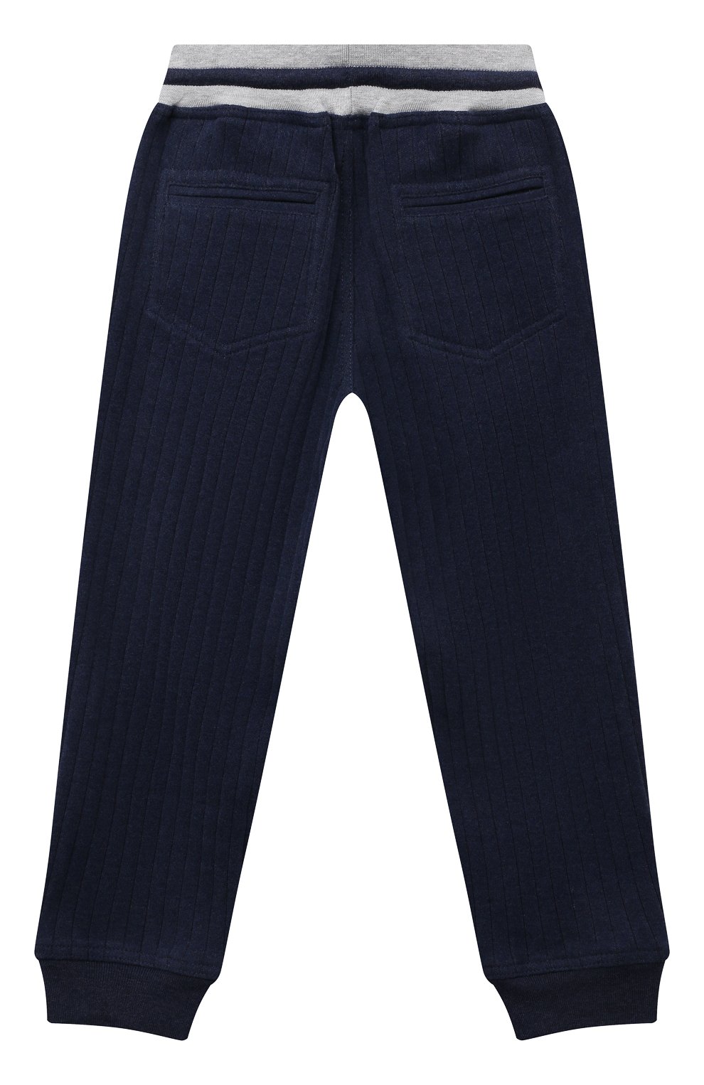 Хлопковые джоггеры BRUNELLO CUCINELLI темно-синего цвета по цене 44000 руб., арт. BTU20E339A, фото 2 Хлопковые джоггеры BRUNELLO CUCINELLI, арт. BTU20E339A, фото 2