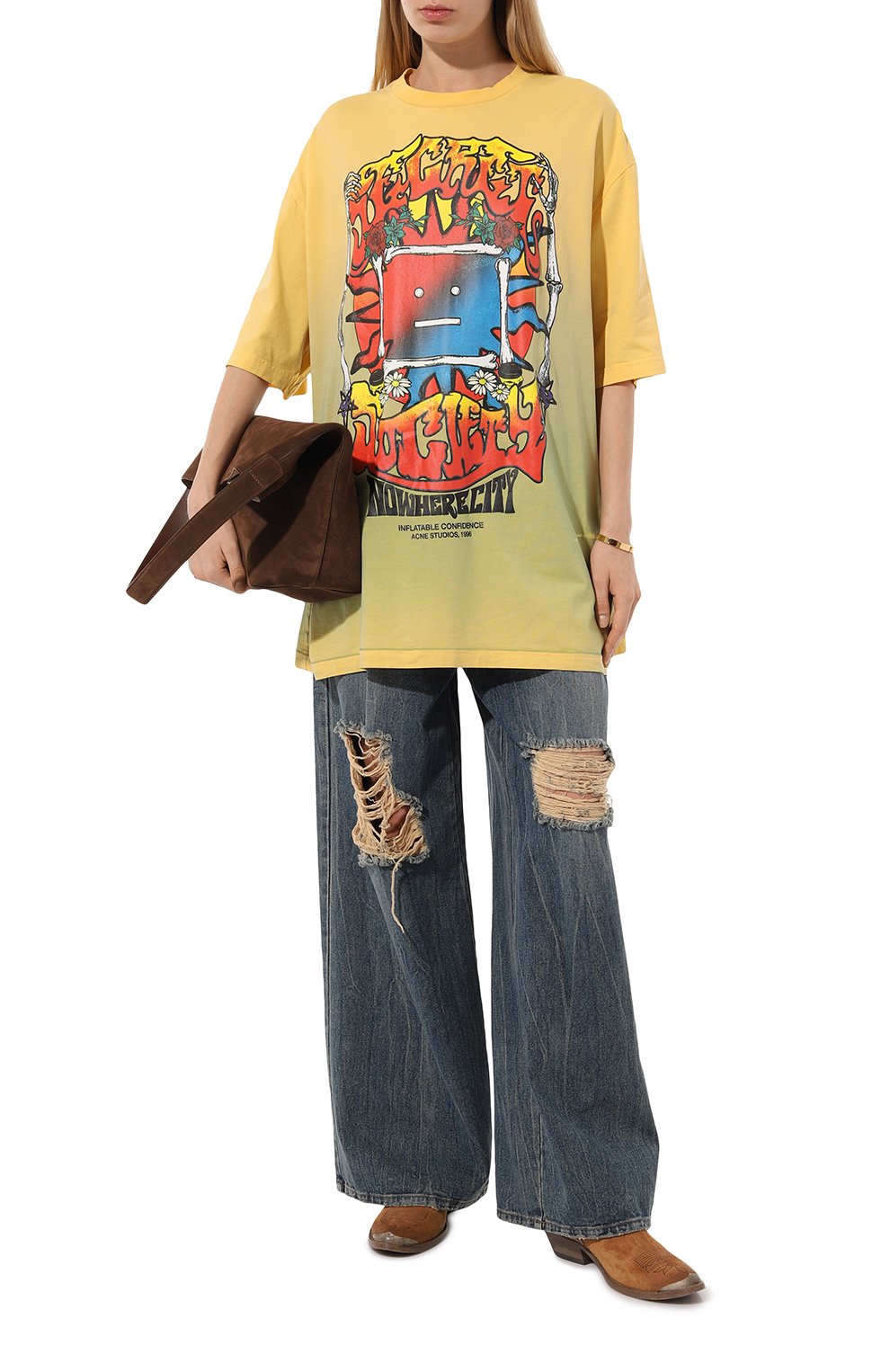 Хлопковая футболка ACNE STUDIOS, арт. FA-UX-TSHI000192, фото 2