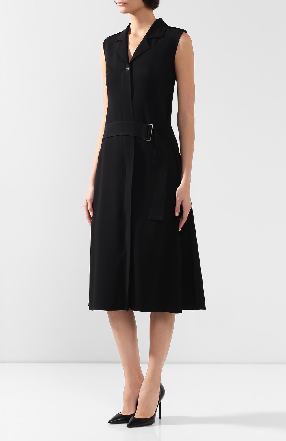 Платье из вискозы VICTORIA BECKHAM черного цвета по цене 161500 руб., арт. DR MID 61002B, фото 3 Платье из вискозы VICTORIA BECKHAM, арт. DR MID 61002B, фото 3