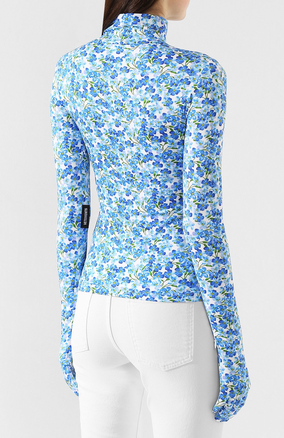 Водолазка с принтом VETEMENTS, арт. SS20T0002 2613/W/BLUE/WHITE FL0WERS, фото 4