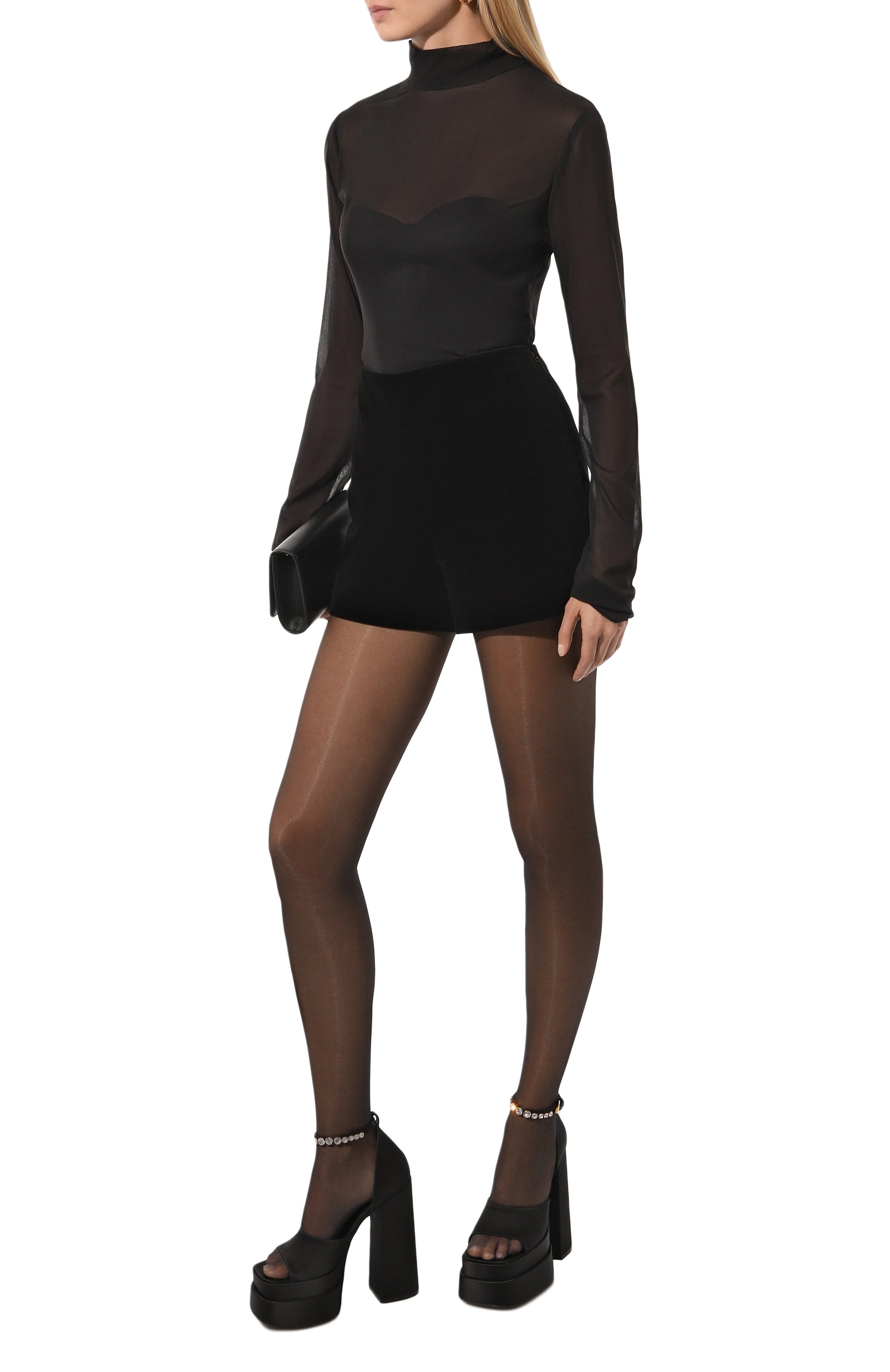 Бархатные шорты VALENTINO, арт. 5B0RF2V78WY, фото 2