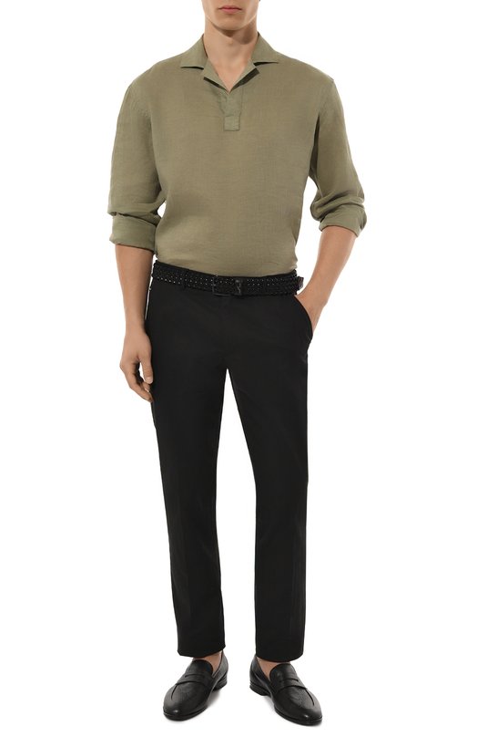 Льняная рубашка Giorgio Armani GM000316/AF11848 Хаки  GM000316/AF11848 Фото 2