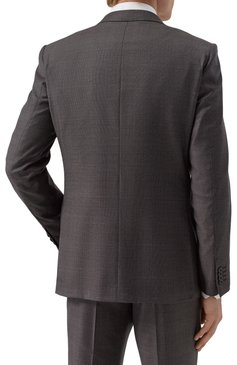 Мужской шерстяной костюм ZEGNA темно-коричневого цвета, арт. 221225/822530A8 | Фото 5 (Рукава: Длинные; Материал внешний: Шерсть; Костюмы М: Однобортный; Стили: Классический)