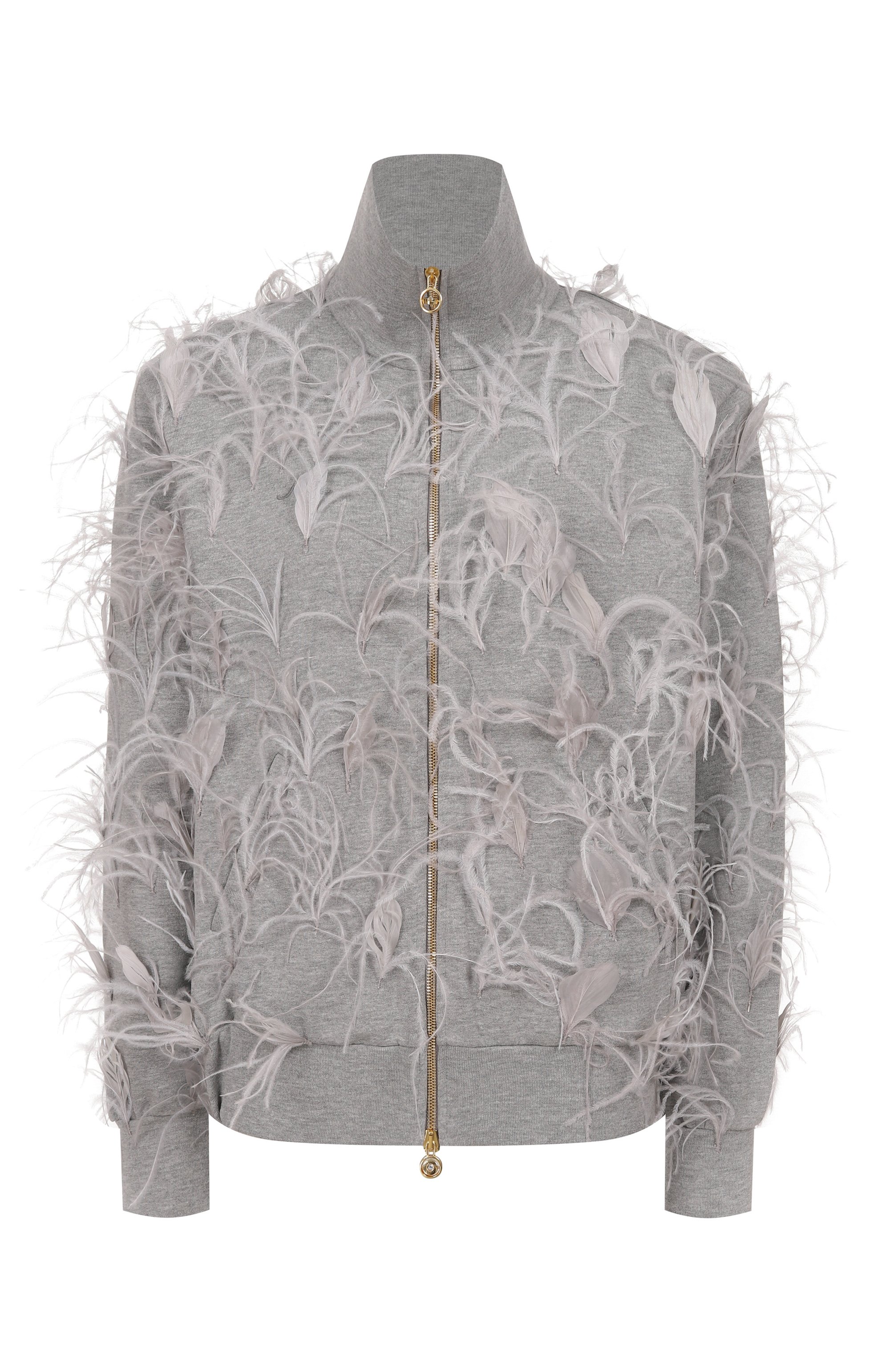 Хлопковая толстовка с отделкой перьями ROWEN ROSE, арт. RR_J442_V2, фото 1