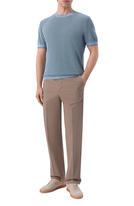 Джемпер из шелка и хлопка BOSS Camel 50560480 Голубой  50560480 Фото 2