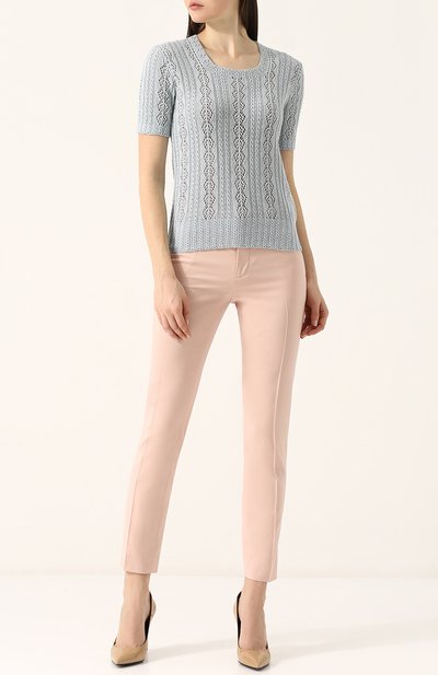 Шерстяные укороченные брюки со стрелками RALPH LAUREN, арт. 290698290, фото 2