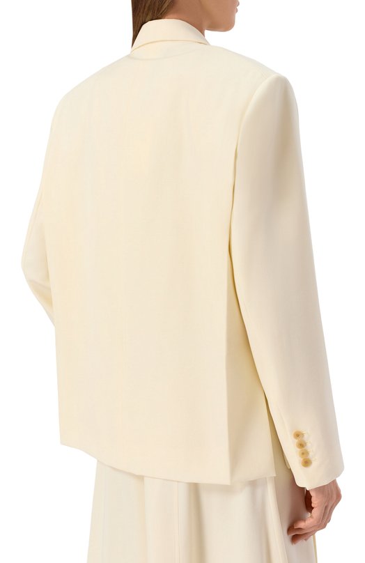 Шерстяной жакет Jacquemus 25EJAW00120/BW00637 Кремовый  25EJAW00120/BW00637 Фото 4