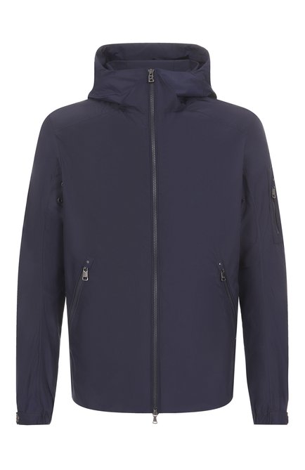 Мужская куртка BOGNER темно-синего цвета, арт. 38268863 | Фото 1 (Драгоценные камни: Проставлено; Материал сплава: Проставлено; Длина (верхняя одежда): Короткие; Материал внешний: Синтетический материал; Рукава: Длинные)