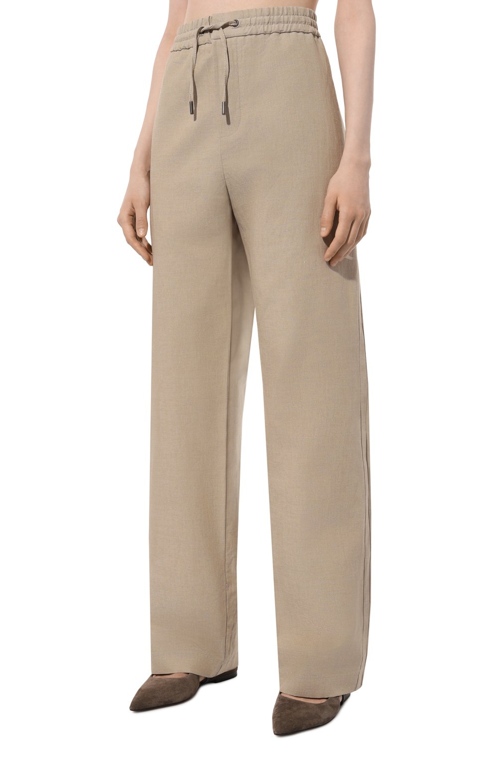 Брюки из хлопка и льна MVST бежевого цвета по цене 77350 руб., арт. 16W054/LE00, фото 3 Брюки из хлопка и льна MVST, арт. 16W054/LE00, фото 3