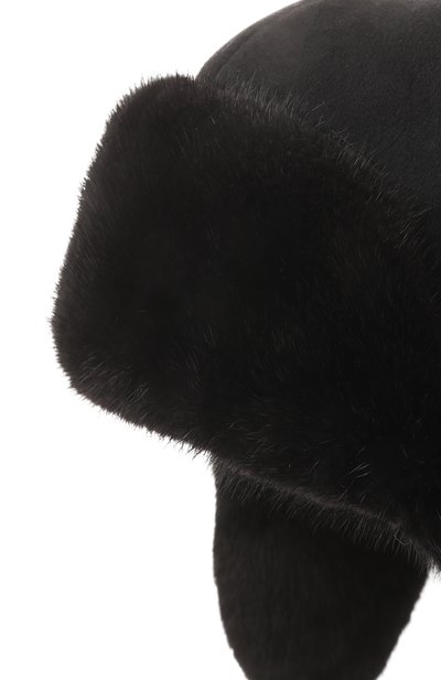 Кашемировая шапка-ушанка бруклин с мехом норки FURLAND, арт. 0130910010048600044, фото 3