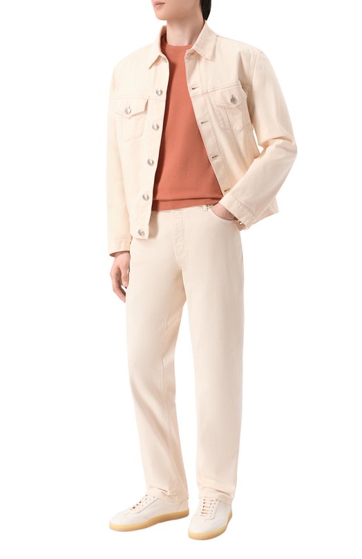 Хлопковый джемпер Brioni UMR00L/P0K15 Оранжевый  UMR00L/P0K15 Фото 2