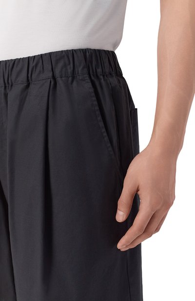 Хлопковые шорты LANEUS черного цвета по цене 22400 руб., арт. S6LAMASH112, фото 5 Хлопковые шорты LANEUS, арт. S6LAMASH112, фото 5